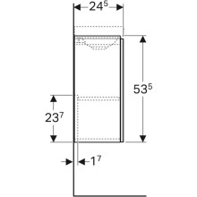 Тумба черный глянец/черный матовый 39,5 см Geberit Acanto 500.607.16.1
