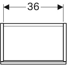 Тумба черный глянец/черный матовый 39,5 см Geberit Acanto 500.607.16.1