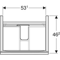 Тумба песочный глянец/песочный матовый 59,5 см Geberit Acanto 500.609.JL.2
