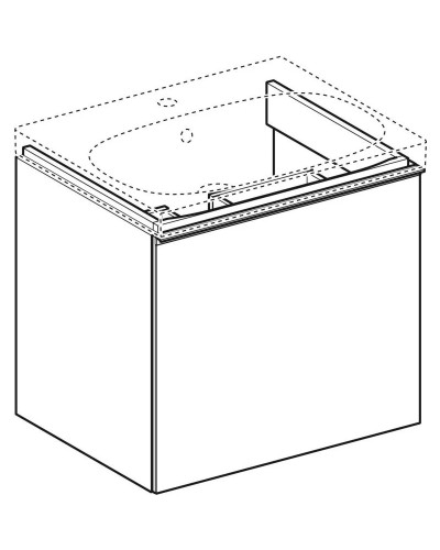 Тумба песочный глянец/песочный матовый 59,5 см Geberit Acanto 500.609.JL.2