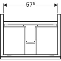 Тумба песочный глянец/песочный матовый 64 см Geberit Acanto 500.610.JL.2