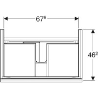 Тумба песочный глянец/песочный матовый 74 см Geberit Acanto 500.611.JL.2