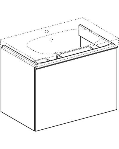 Тумба песочный глянец/песочный матовый 74 см Geberit Acanto 500.611.JL.2