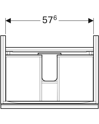 Тумба темно-серый глянец/темно-серый матовый 64 см Geberit Acanto 500.610.JK.2