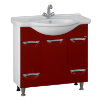 Жасмин - 86 Тумба 2 ящ. (корзина) красная эмаль