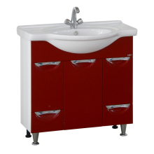 Жасмин - 86 Тумба 2 ящ. (корзина) красная эмаль