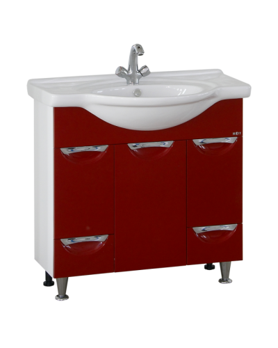 Жасмин - 86 Тумба 2 ящ. (корзина) красная эмаль