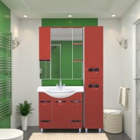 Жасмин - 86 Тумба 2 ящ. (корзина) красная эмаль