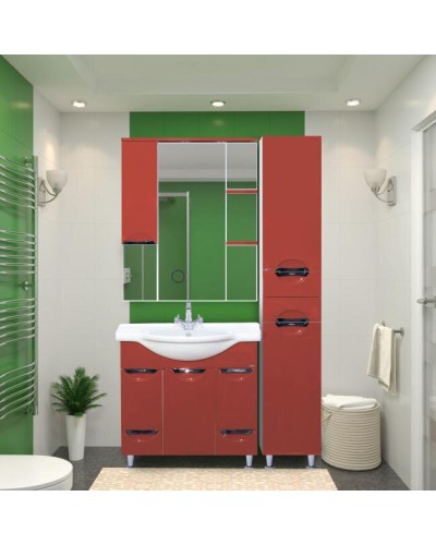 Жасмин - 86 Тумба 2 ящ. (корзина) красная эмаль