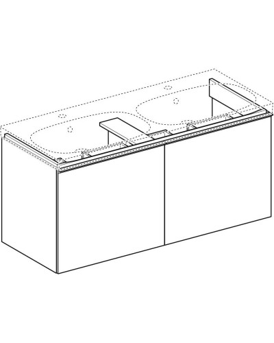 Тумба белый глянец 119 см Geberit Acanto 500.613.01.2