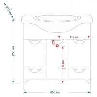 Жасмин - 86 Тумба 2 ящ.(корзина)  БЕЖ. эмаль