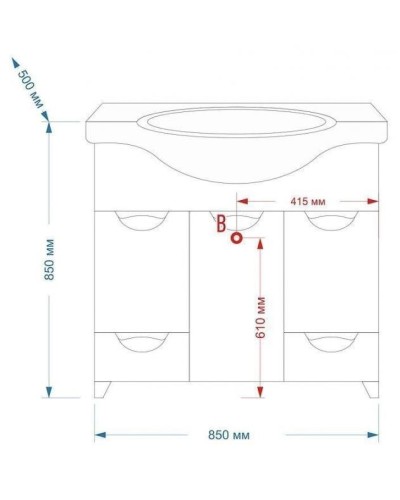 Жасмин - 86 Тумба 2 ящ.(корзина)  БЕЖ. эмаль