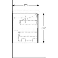 Тумба песочный глянец/песочный матовый 119 см Geberit Acanto 500.613.JL.2
