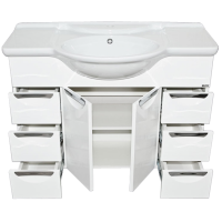 Жасмин -105 Тумба 6 ящ. белая эмаль