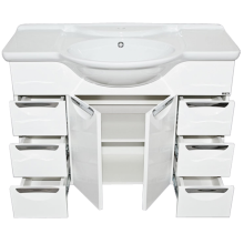 Жасмин -105 Тумба 6 ящ. белая эмаль