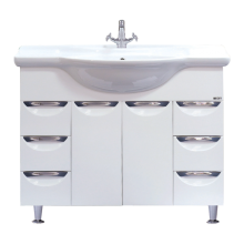 Жасмин -105 Тумба 6 ящ. белая эмаль