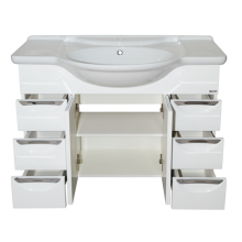 Жасмин -105 Тумба 6 ящ. белая эмаль