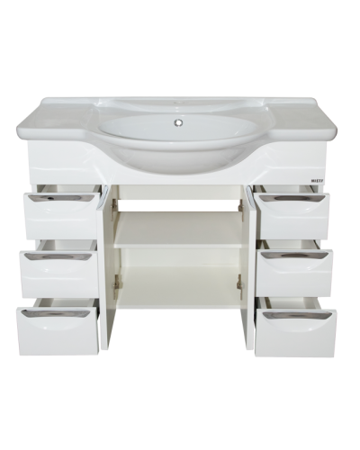 Жасмин -105 Тумба 6 ящ. белая эмаль