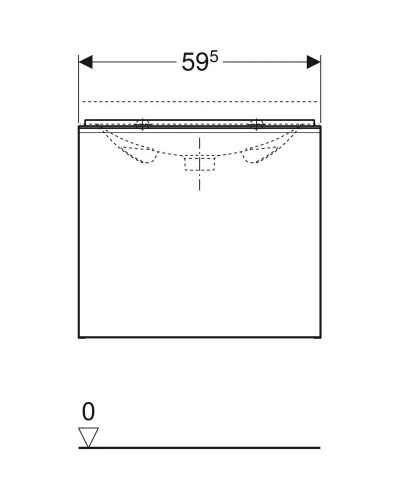Тумба белый глянец 59,5 см Geberit Acanto 500.614.01.2