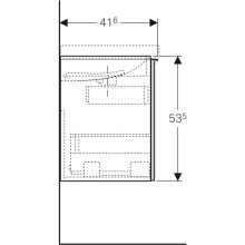 Тумба белый глянец 89 см Geberit Acanto 500.616.01.2