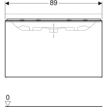 Тумба белый глянец 89 см Geberit Acanto 500.616.01.2