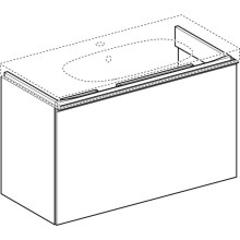 Тумба белый глянец 89 см Geberit Acanto 500.616.01.2