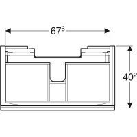 Тумба песочный глянец/песочный матовый 74 см Geberit Acanto 500.615.JL.2