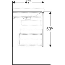 Тумба белый глянец 64 см Geberit Acanto 500.610.01.2