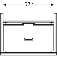Тумба белый глянец 64 см Geberit Acanto 500.610.01.2