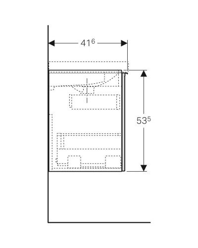 Тумба белый глянец 74 см Geberit Acanto 500.615.01.2