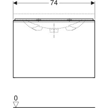 Тумба белый глянец 74 см Geberit Acanto 500.615.01.2