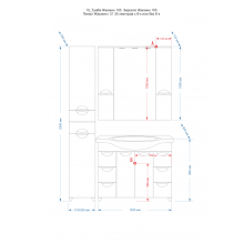 Жасмин -105 Тумба 6 ящ. красная эмаль