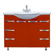 Жасмин -105 Тумба 6 ящ. красная эмаль