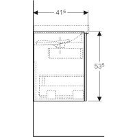 Тумба песочный глянец/песочный матовый 89 см Geberit Acanto 500.616.JL.2