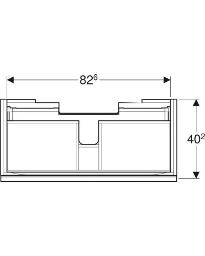 Тумба песочный глянец/песочный матовый 89 см Geberit Acanto 500.616.JL.2