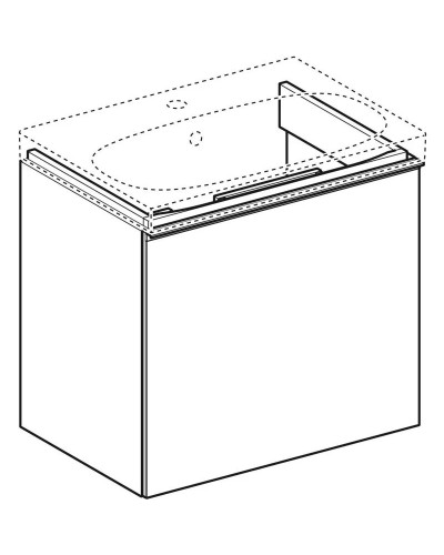 Тумба темно-серый глянец/темно-серый матовый 59,5 см Geberit Acanto 500.614.JK.2
