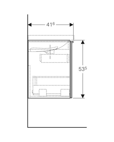 Тумба темно-серый глянец/темно-серый матовый 89 см Geberit Acanto 500.616.JK.2