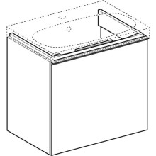 Тумба черный глянец/черный матовый 59,5 см Geberit Acanto 500.614.16.1