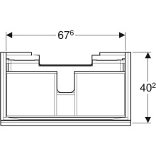 Тумба черный глянец/черный матовый 74 см Geberit Acanto 500.615.16.1
