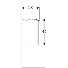 Тумба платина глянец 37 см Geberit iCon 840039000