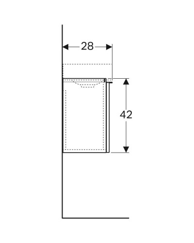 Тумба платина глянец 37 см Geberit iCon 840039000