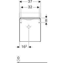 Тумба платина глянец 37 см Geberit iCon 840039000