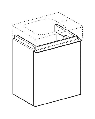 Тумба платина глянец 37 см Geberit iCon 840039000