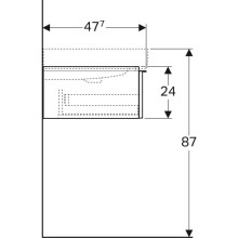 Тумба платина глянец 119 см Geberit iCon 840122000