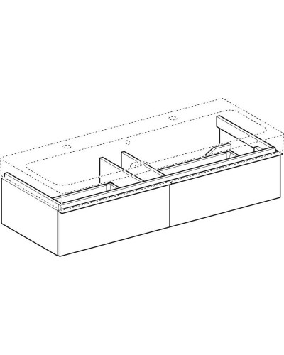 Тумба платина глянец 119 см Geberit iCon 840122000