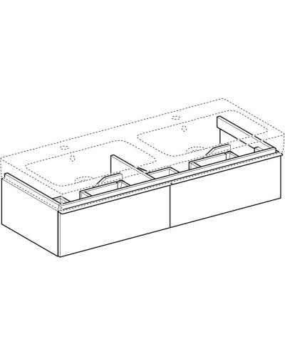 Тумба белый глянец 119 см Geberit iCon 840220000