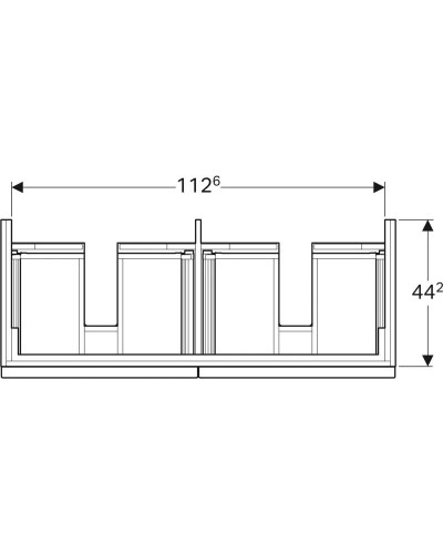 Тумба натуральный дуб 119 см Geberit iCon 841222000