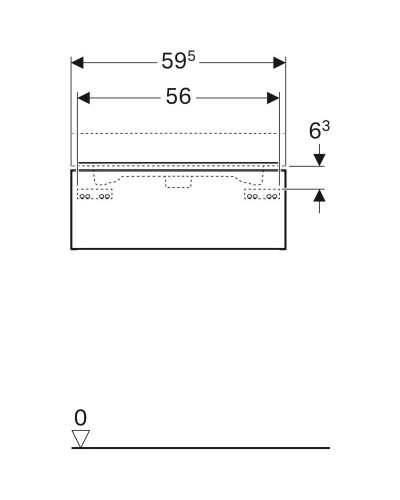 Тумба белый глянец 59,5 см Geberit iCon 840260000