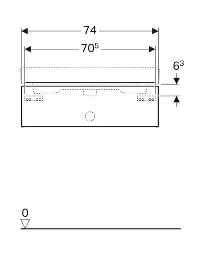 Тумба белый глянец 74 см Geberit iCon 840275000
