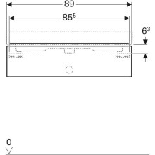 Тумба темно-серый матовый 89 см Geberit iCon 841291000